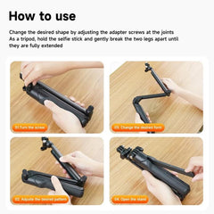 TELESIN Tri-folding Tripod For Sports Camera Mobile Phone Selfie Stand Desktop Fixed Bracket