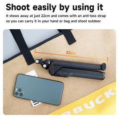 TELESIN Tri-folding Tripod For Sports Camera Mobile Phone Selfie Stand Desktop Fixed Bracket