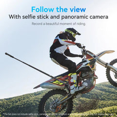 TELESIN Camera Double Clip Crab Clamp 360 Rotating Motorcycle Bicycle Handlebar Mount, Double Clip