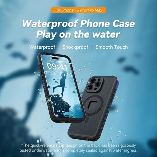 TELESIN IP68 Waterproof Case Submersible Touchscreen Phone Cover, For iPhone 16 Pro, For iPhone 16 Pro Max