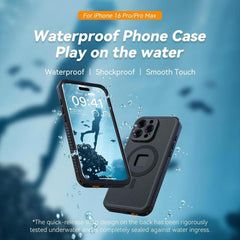 TELESIN IP68 Waterproof Case Submersible Touchscreen Phone Cover, For iPhone 16 Pro, For iPhone 16 Pro Max