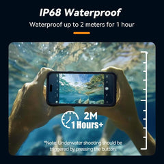 TELESIN IP68 Waterproof Case Submersible Touchscreen Phone Cover, For iPhone 16 Pro, For iPhone 16 Pro Max