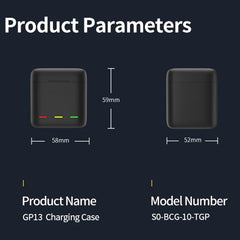 For GoPro HERO13 Black TELESIN 3 Slots Charging Case Compact Storage Box