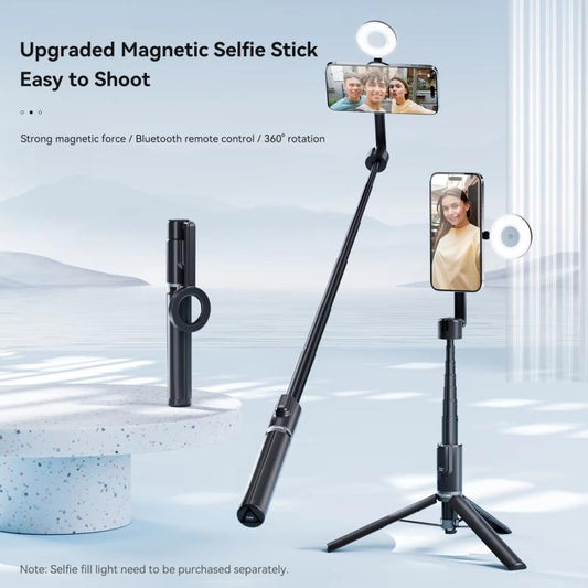 TELESIN 1.3m Magnetic Selfie Stick Tripod Phone Stand for Outdoor Vlog & Live Streaming with Bluetooth Remote