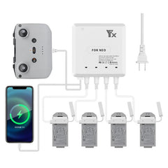 For DJI Neo Drone YX 4-port Battery Charger Charging Hub