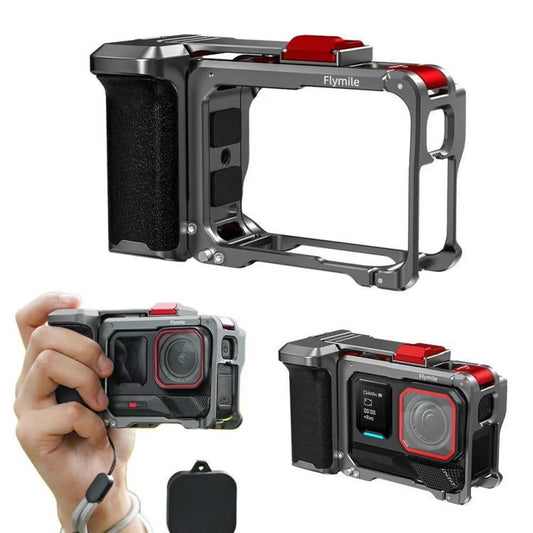 For Insta360 Ace Pro 2 / Ace Pro Flymile Xplorer Grip Kit Street Photography Handle Metal Cage Case