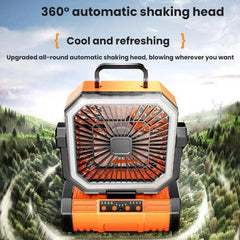 Remote Control USB Oscillating Fan Portable Light For Camping