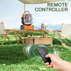 Remote Control USB Oscillating Fan Portable Light For Camping