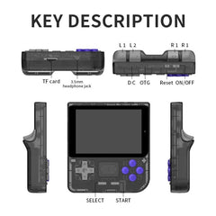 POWKIDDY V10 Retro Handheld Game Console 3.5-inch IPS OCA Full Fit, Quad-Core Cortex-A35 1.5GHz