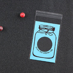 100 PCS / Set Cute Colorful Bottle Pattern Wedding Birthday Cookies Candy Gift Packaging Bag