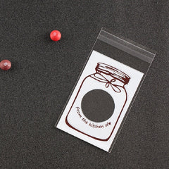 100 PCS / Set Cute Colorful Bottle Pattern Wedding Birthday Cookies Candy Gift Packaging Bag