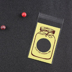 100 PCS / Set Cute Colorful Bottle Pattern Wedding Birthday Cookies Candy Gift Packaging Bag