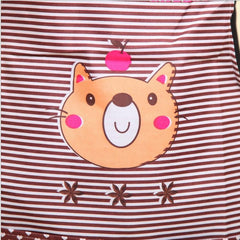 Kitchen Oilproof Cartoon Bear Apron with Sleeve