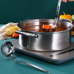 Stainless Steel Hot Pot Hanging Wall Spoon Creative Fishing Spoon Porridge Spoon, Soup Spoon, Colander