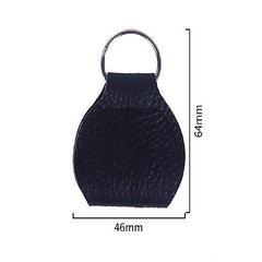 10 PCS Genuine Leather Guitar Pick Storage Bag with Key Ring, Apricot, Black, Brown, Blue, Claret