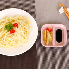 10pcs Kitchen Accessories 2 In 1 Seasoning Sauce Dishes Wheat Straw Salad Saucer Bowl