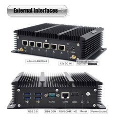 HYSTOU P09-6L Windows / Linux System Mini PC, Intel Celeron 3865U 2 Core 2 Threads up to 1.80GHz, Support mSATA, 4GB RAM DDR3 + 128GB SSD, 4GB RAM 128GB SSD