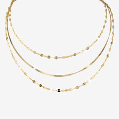 18ct Gold Vermeil On Silver 2 Strand Necklace