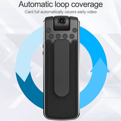 B18 Back Clip Design 1080P HD Camera Recording Pen, Support Motion Detection / Infrared Night Vision /180 Degrees Rotation Camera / TF Card