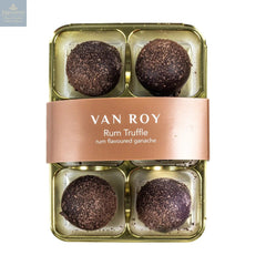 Van Roy 6 pack of rum truffles in cello