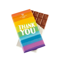 Whitakers milk chocolate bar with Thank You wrapper