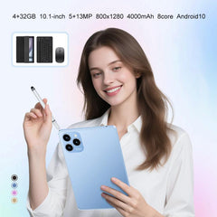 Pad 8 Pro 10.1 inch 4G LTE Tablet PC Combo Set, 4GB+32GB, Android 10 MT6755 Octa Core, with Keyboard / Mouse / Leather Case, UK Plug