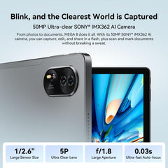 Blackview MEGA 8 Tablet PC, 12GB+256GB, 13 inch Android 15 Unisoc Tiger T620 Octa Core, Network: 4G, Global Version with Google Play