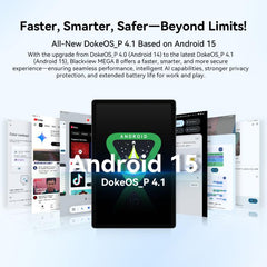 Blackview MEGA 8 Tablet PC, 12GB+256GB, 13 inch Android 15 Unisoc Tiger T620 Octa Core, Network: 4G, Global Version with Google Play