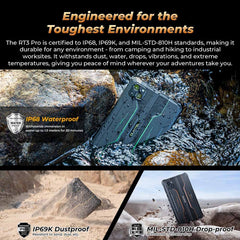 OUKITEL RT3 Pro 4G Network IP68/IP69K Rugged Tablet, 4GB+128GB, 8.0 inch Android 14 MediaTek G81 Octa-Core Support Dual SIM, EU Plug