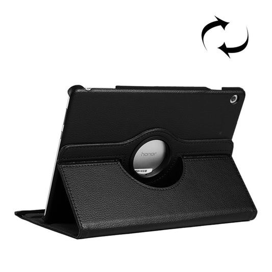 Litchi Texture Horizontal Flip 360 Degrees Rotation Leather Case for Huawei MediaPad T5 10.1, with Holder, For MediaPad T5 10.1