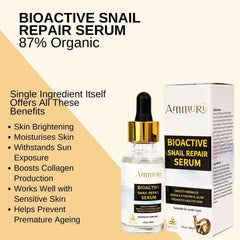 Ammuri Bioactive Snail Repair Serum | Anti-Aging Hydration with 87% Organic Ingredients – 30ml