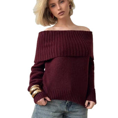 Sexy Off-the-shoulder Off-the-shoulder Sweater