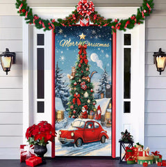 Christmas Curtain Decoration Hanging Cloth Background