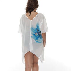 Plus Size Bikini Cover-up Loose Beach Sun Protection Blouse