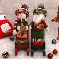 Christmas Decorations Sled Doll Sitting Posture