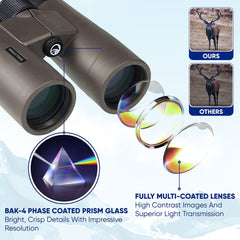 PRAKTICA Pioneer R 10x42mm Binoculars - Brown