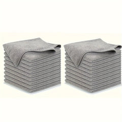 5/10/20Pcs Kitchen Towel, Ultra-Fine Fiber Light Gray Cleaning Cloth Set, Absorbent, Soft and Stain-Removing Cloth