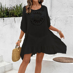 Beach Crochet Stitching Tassel Dress Swimsuit