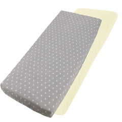 Crib Jersey Fitted Sheets 100% Cotton 40x90cm - Pack Of 2 - Fits All Models