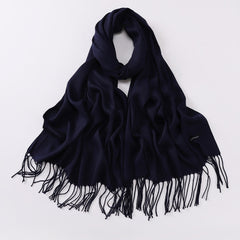 Autumn And Winter Cashmere-like Solid Color Long Scarf