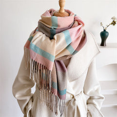 Unisex Autumn And Winter All-matching Tassel Scarf