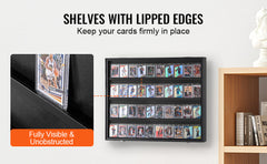 VEVOR Jersey Display / Sports Card Display Frame Case, Large Lockable Sport Shadow Box, 98% UV Protection PC Glass and Hangers