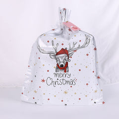 Drawstring Christmas Gift Plastic Bag