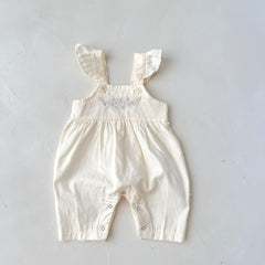 Baby Girl's Loose Adjustable Suspender Romper