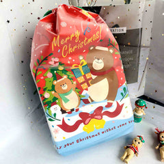 Japanese Style Christmas Drawstring Bear Bag