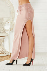 Fashion European And American Style Long Skirt Slim-fit Woolen Skirt Versatile Split Skirt