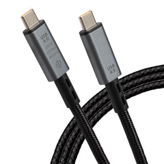Maplin USB-C to USB-C V4.0 8K 240W PD Braided Cable - Black, 1m