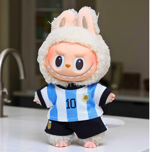 Football Labuubu Outfit Handmade Doll Clothes & Accessories | 17cm Popmart Labubu Player Kit