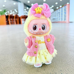 17cm Labubu Doll Clothes 3 Pieces - Outfit Plush doll clothes Macaron Cute Clothing DIY Kid Gift - Labubu Costume - Labubu Doll Clothes!