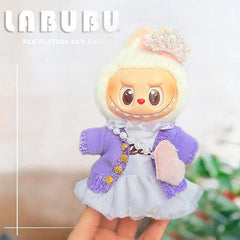 17cm Labubu Doll Clothes 3 Pieces - Outfit Plush doll clothes Macaron Cute Clothing DIY Kid Gift - Labubu Costume - Labubu Doll Clothes!